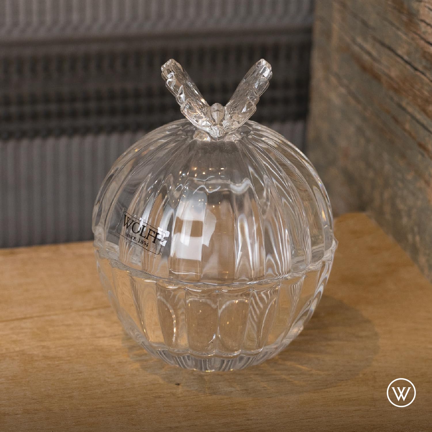WOLFF - Potiche de Cristal Butterfly 8cm x 8cm x 9,5cm | Amazon.com.br