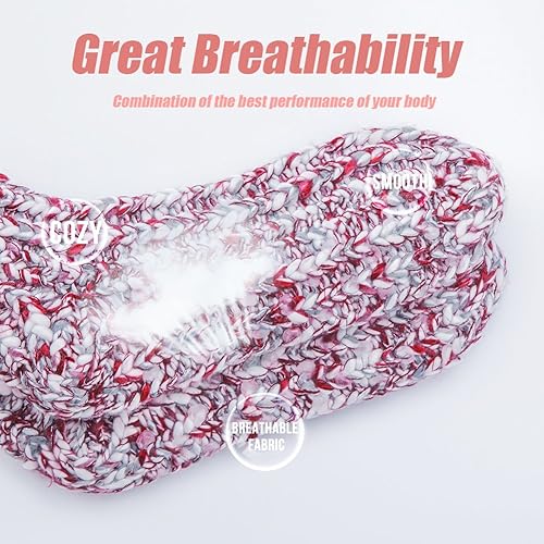 Miniatura 5 de MaaMgic - Pantuflas tipo media abrigadoras y mullidas para mujer, medias divertidas para invierno con antideslizante