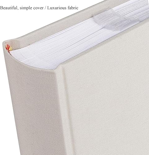 Miniatura 3 de Álbum de fotos con espacio de escritura, 50 páginas, fotos de 4 x 6 pulgadas, capacidad para 200 o 5 x 7 pulgadas, tapa de lino, álbumes de fotos