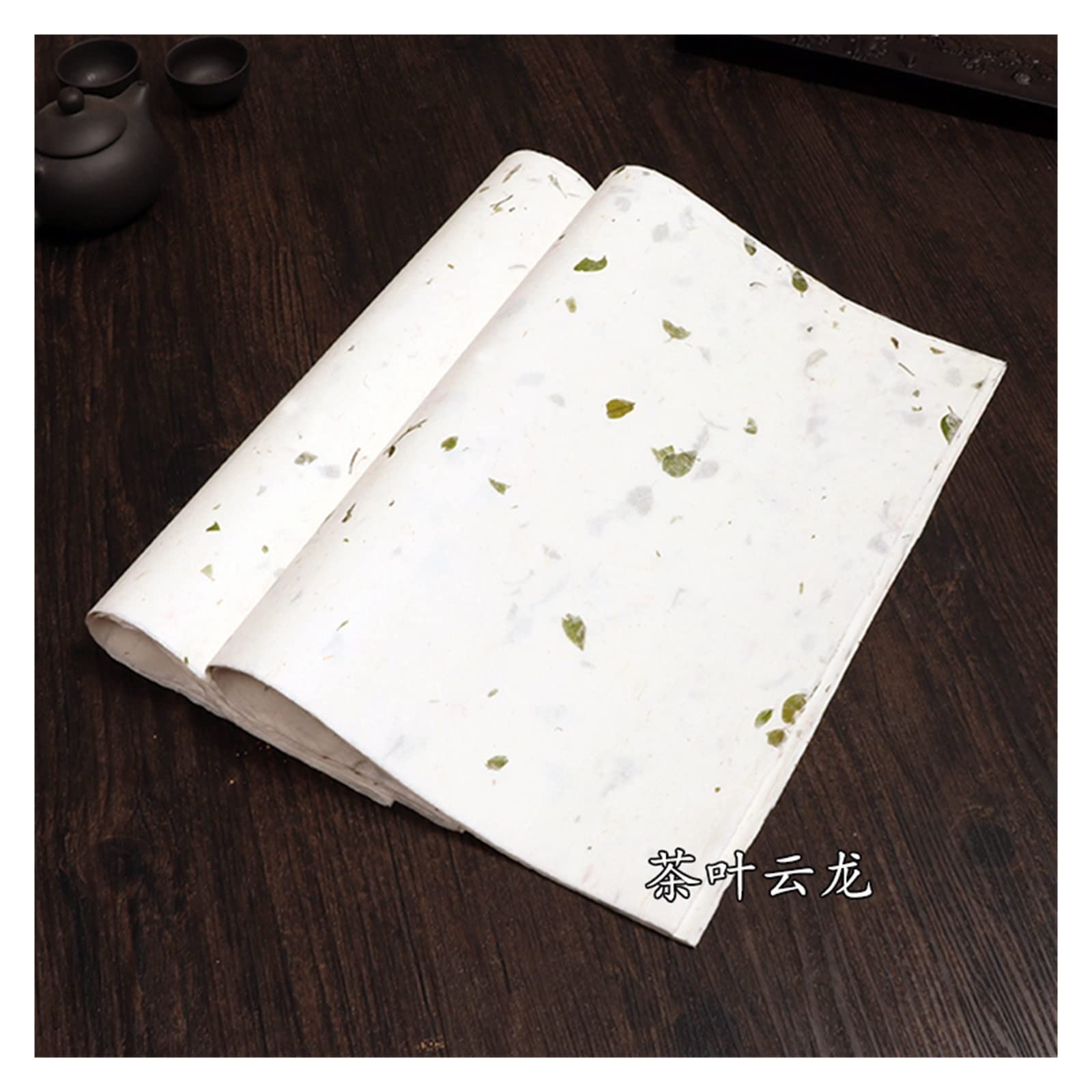 Półdojrzały papier ryżowy Ręcznie robione kwiaty Rośliny Długie włókno Papier Xuan Pędzel do kaligrafii Pisanie Malowanie Papierowe artykuły papiernicze lingli(C,48 x 180cm)