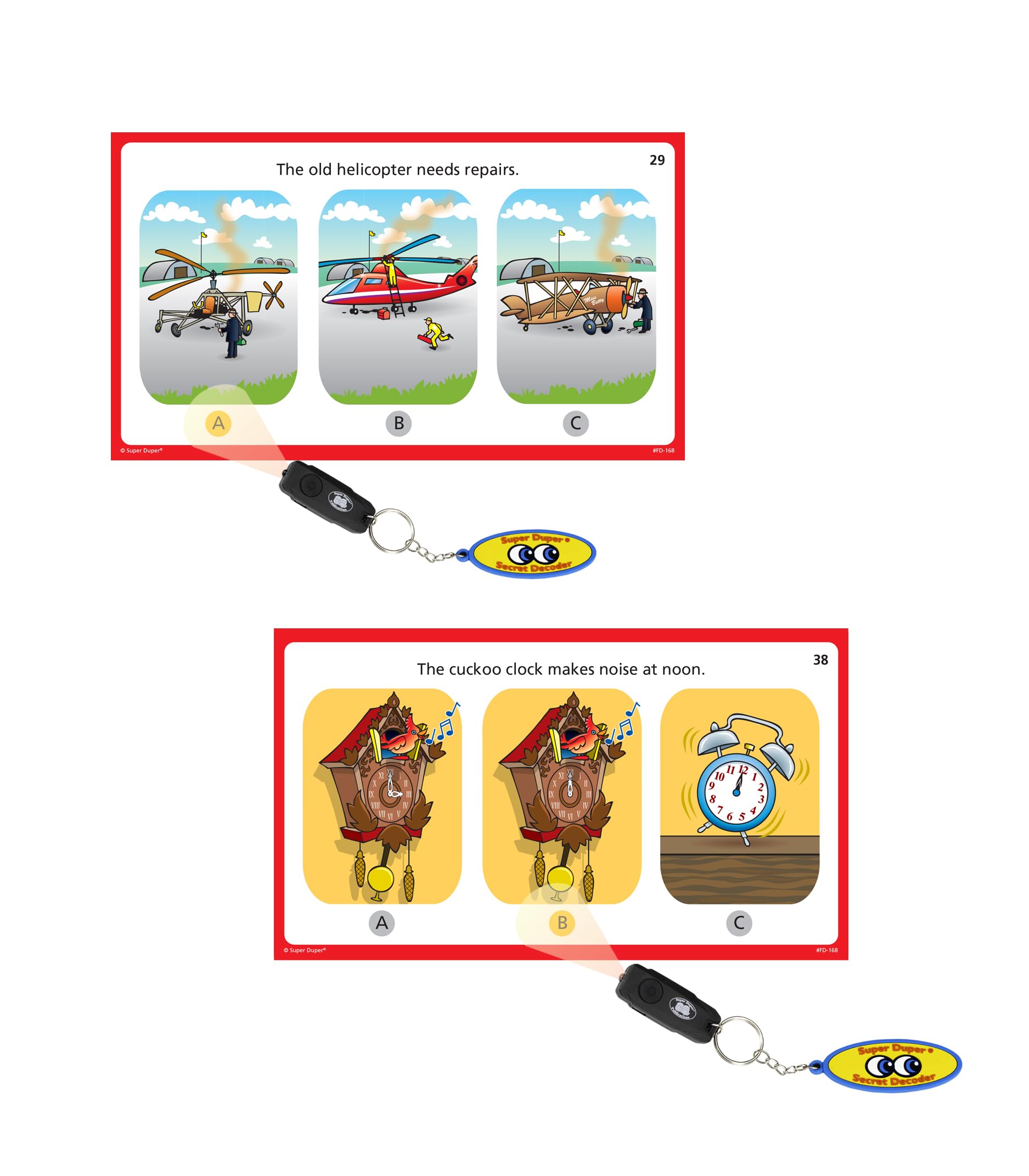 Super Duper Understanding Sentences Fun Deck - 60 Educational Cards With Secret Decoder For Kids