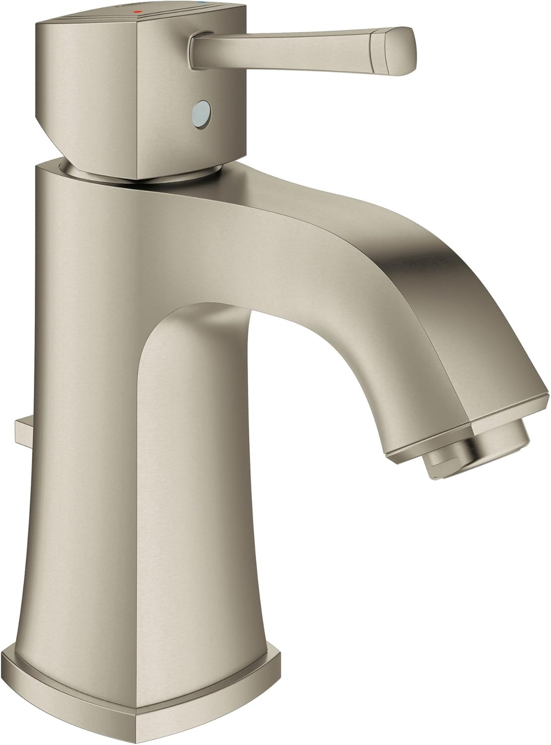 Grohe 23311ENA Grandera M-Size Single-Handle Single-Hole Low Arc Bathroom Faucet - 1.2 GPM, Brushed Nickel