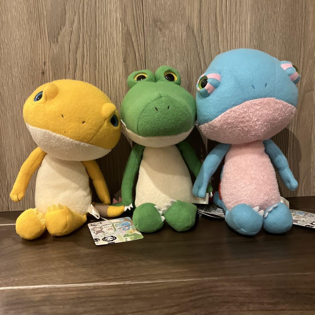 Amazon.co.jp: レプルズ ワニ カメレオン キョウリュウ ぬいぐるみ 3種 