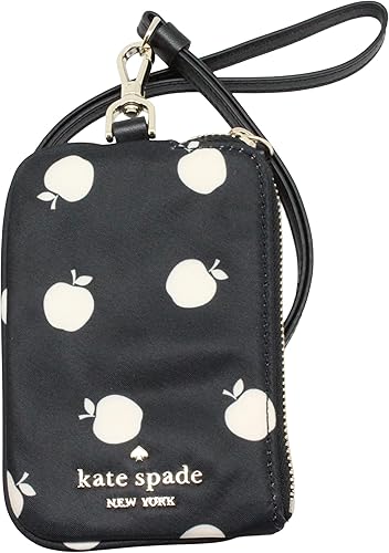 KATE SPADE NEW YORK CHELSEA THE LITTLE BETTER ORCHID LANYARD ID CASE EN NEGRO MULTI, Negro multi, Funda de identificación con cordón