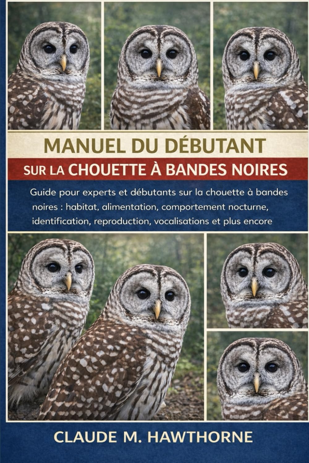 MANUEL DU DÉBUTANT SUR LA CHOUETTE À BANDES NOIRES: Guide pour experts et débutants sur la chouette à bandes noires : habitat, alimentation, ... reproduction, vocalisations et plus encore