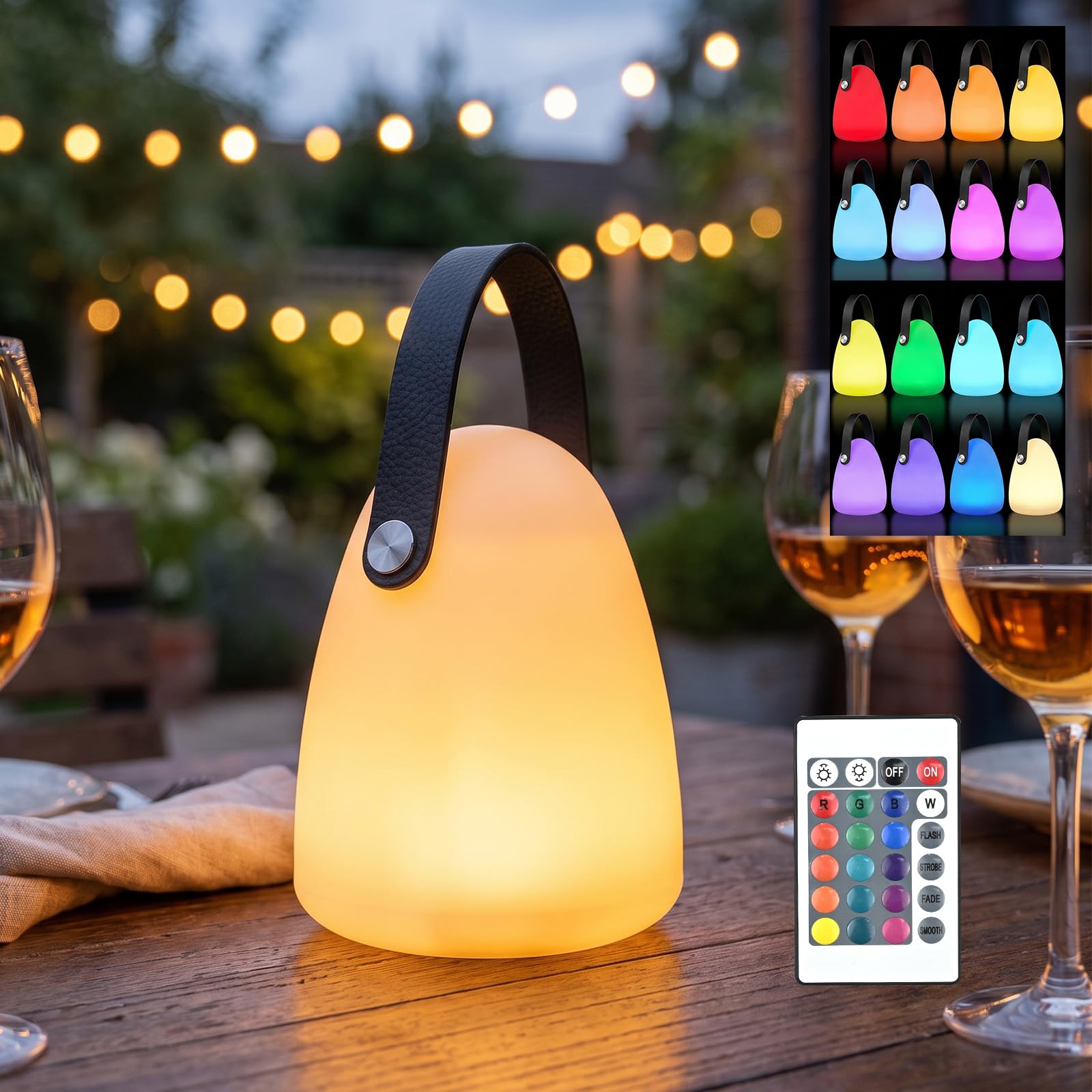 Rechargeable Bedside Table Lamp-Portable Cordless Lantern Table Lamp