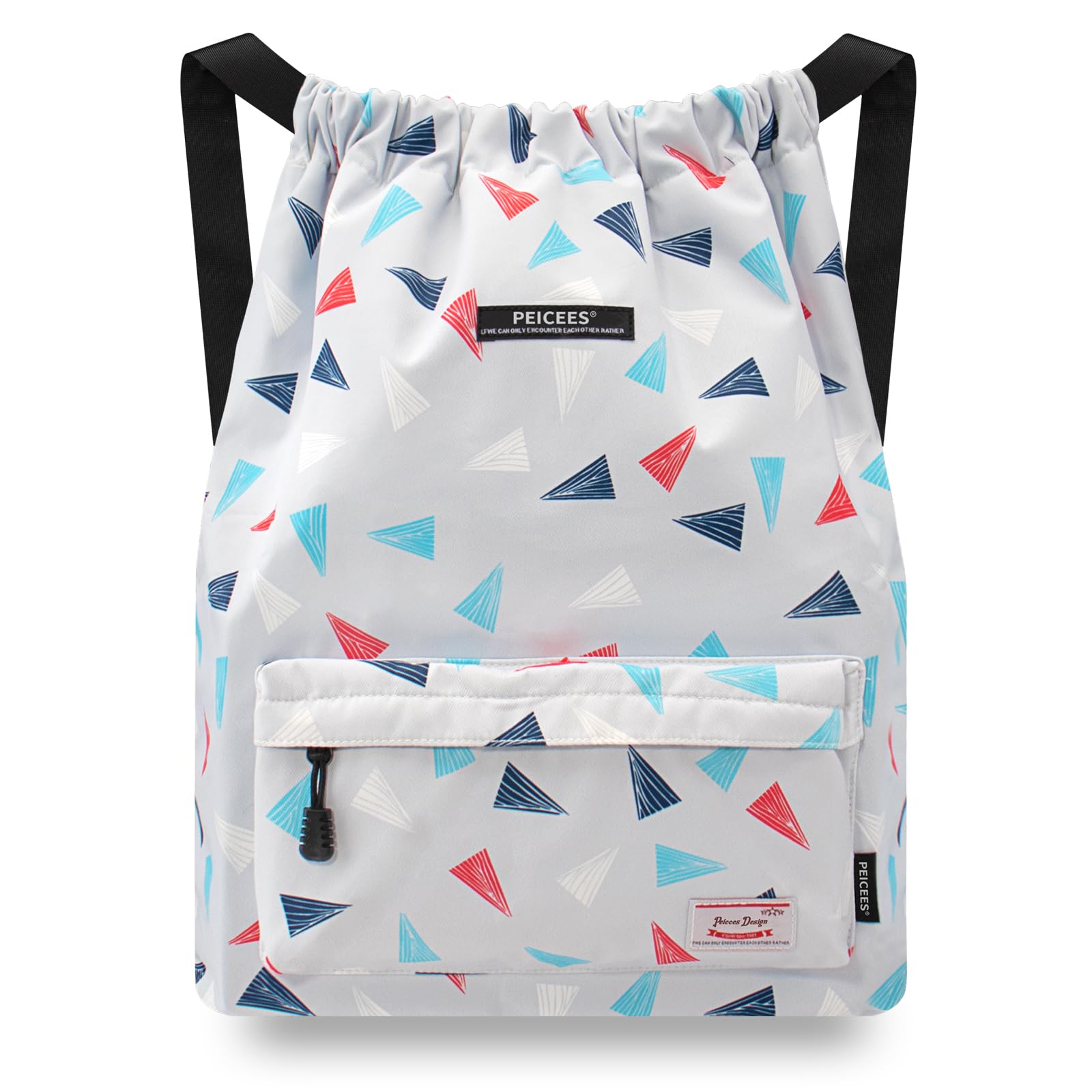 Peicees Waterproof Drawstring Sport Bag Lightweight Sackpack Backpack for Men and Women | Waterproof, Drawstring, Lightweight