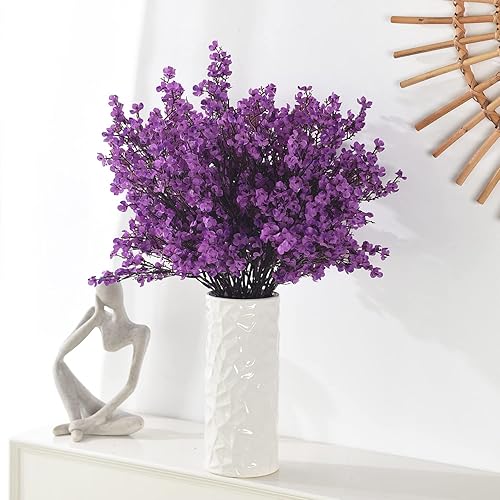 Miniatura 58 de 15 piezas de flores artificiales de seda artificial de tacto real, ramos florales de bricolaje, decoración de bodas, fiestas, arreglos de blanco