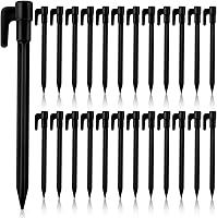Vista 1 de Paquete de 24 Estacas de Plástico para Tienda de Campaña de 5.7 Pulgadas, Resistentes, Clavijas de Anclaje para Toldo, Estacas de Plástico