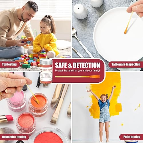 Miniatura 5 de Kit de prueba de plomo hisopos de pintura de plomo para todas las superficies pintadas, platos, metal, juguetes, madera, resultados de prueba en 30