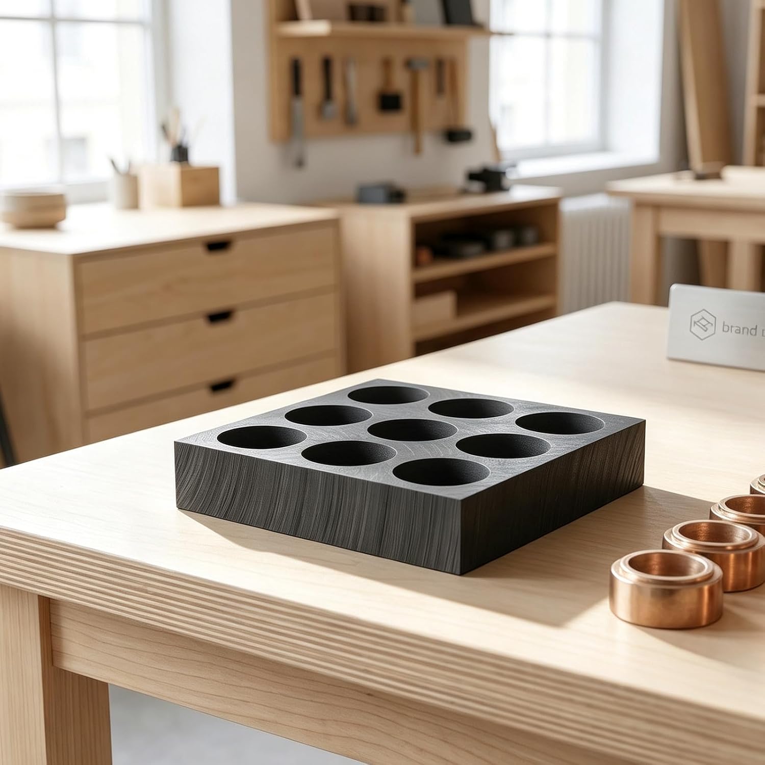 Graphite 7 Slot Ingot Mold for Jewelry Casting and Refining