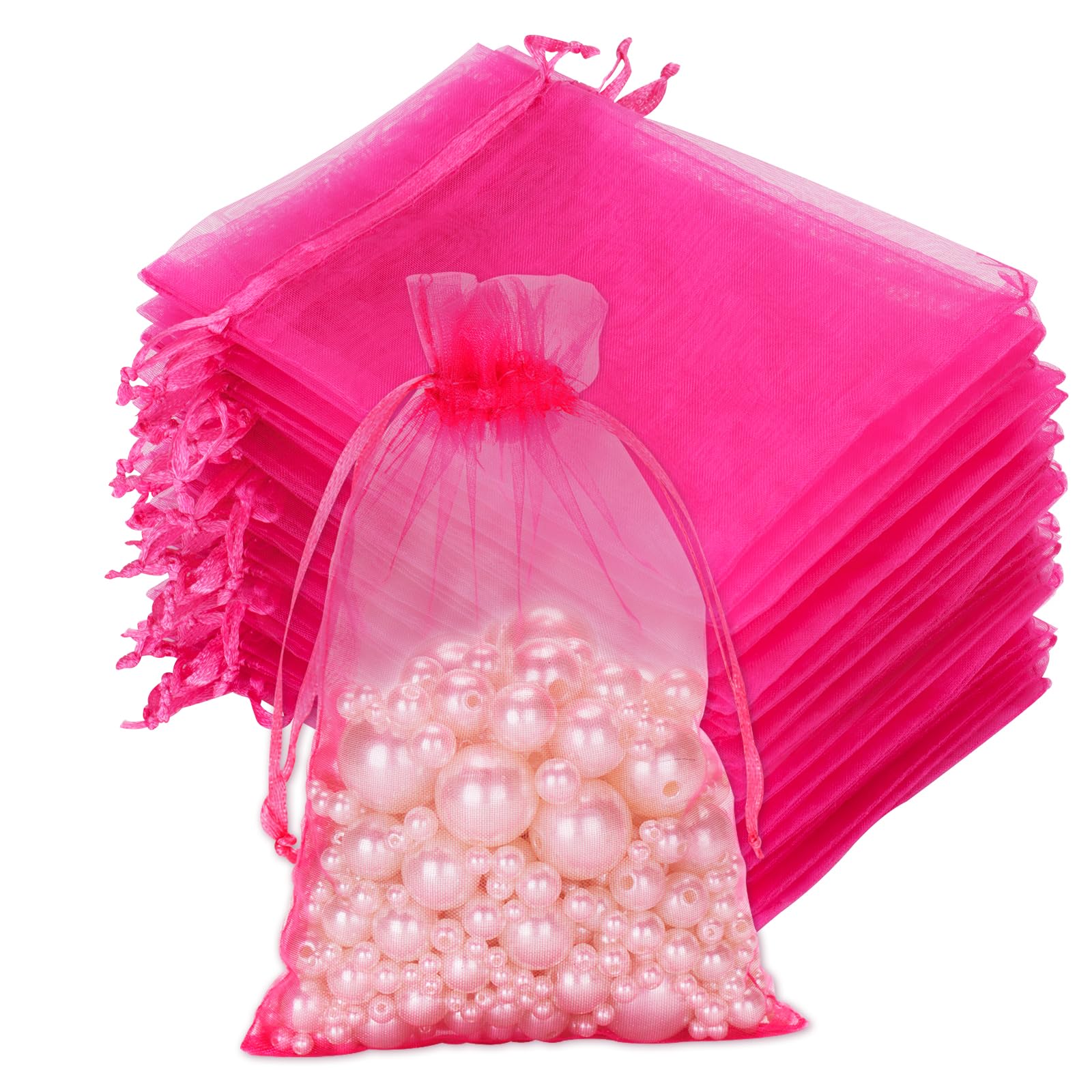 G2PLUS White Organza Gift Pouches - 7x9 CM Small Organza Favor Bags, 50 PCS Wedding Jewelry Bags - Clear Mesh Pouches for Wedding, Christmas, Birthday, Anniversary — view 53