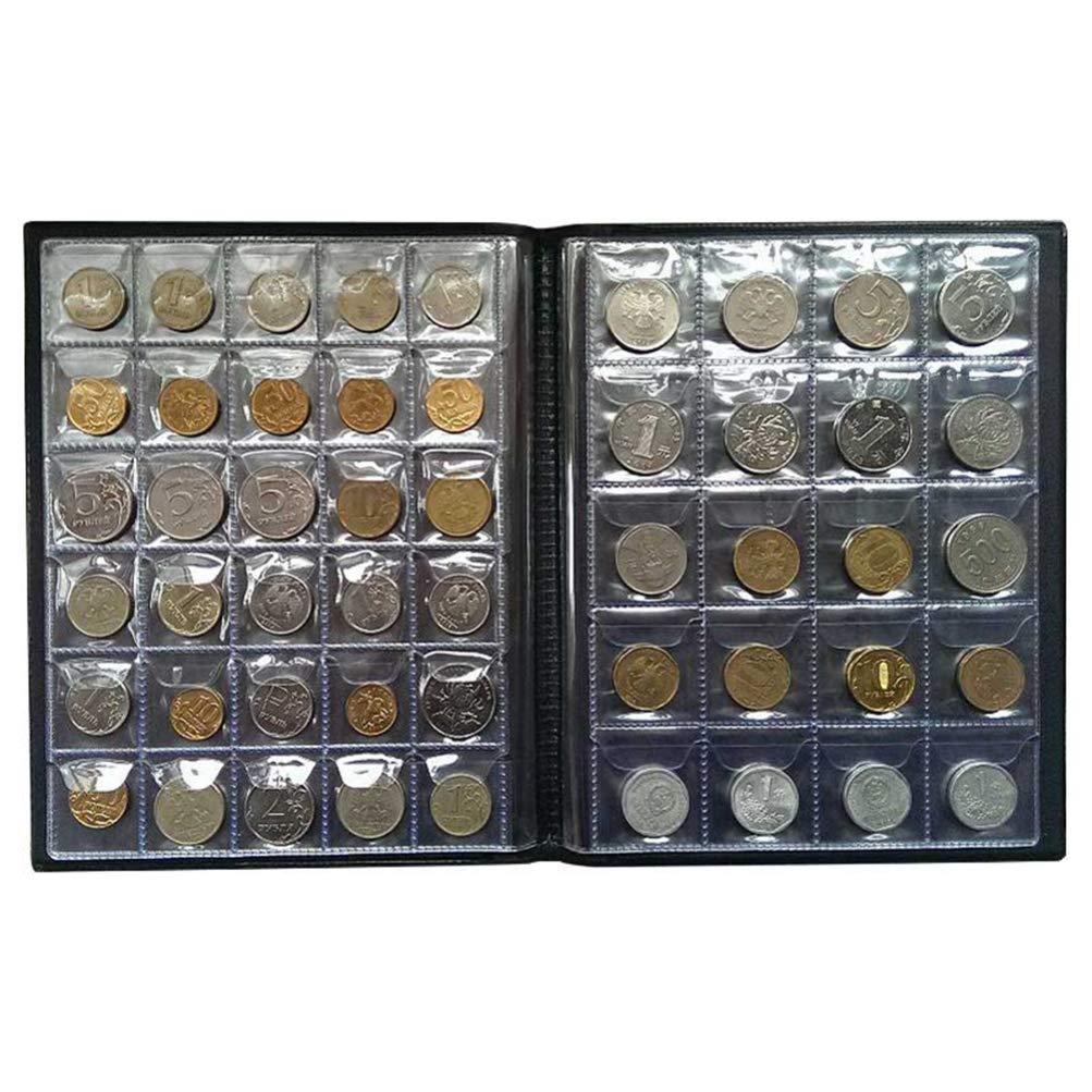 Didiseaon Álbum de Monedas de Colección 250 Bolsillos 10 Páginas PU