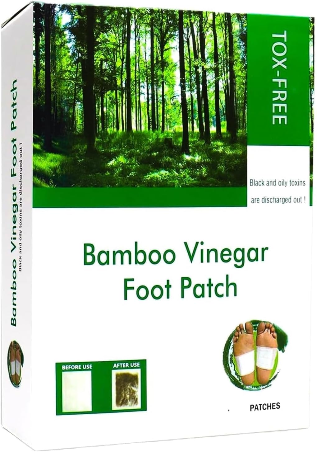 TOX-FREE Detox Foot Patches Pain-Free Pads for Stress Relief Sleep, Natural Ingredients for Adhesive Foot Cleansing Detoxing Patch and Body Cleansing (Set of 1, 10 Patches)