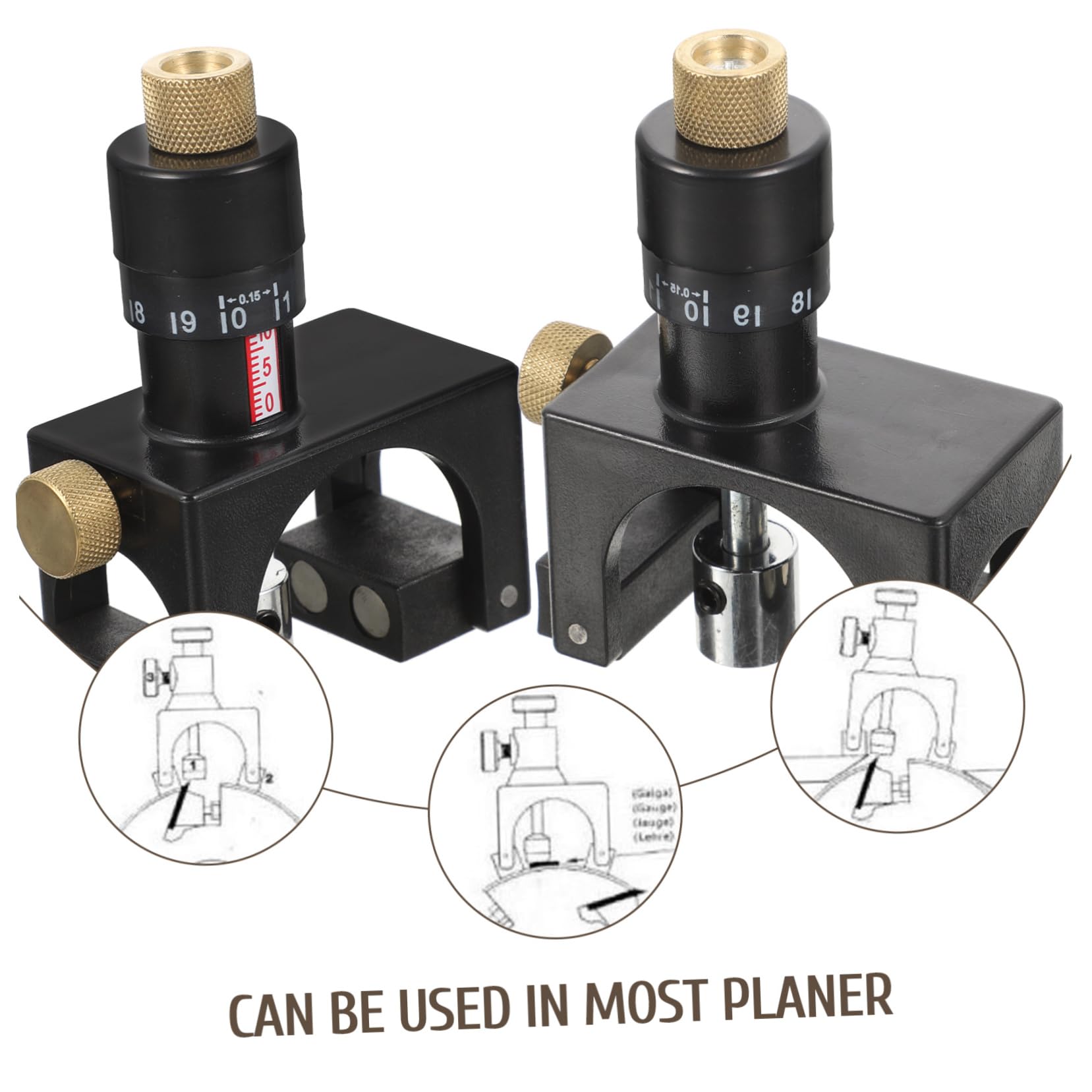 DOITOOL Allineatore per Pialla Piana Magnetico in Abs, Strumento di Impostazione Lama per Lavorazione del Legno, Calibratore Preciso per Utensili Falegnameria, Set di Accessori