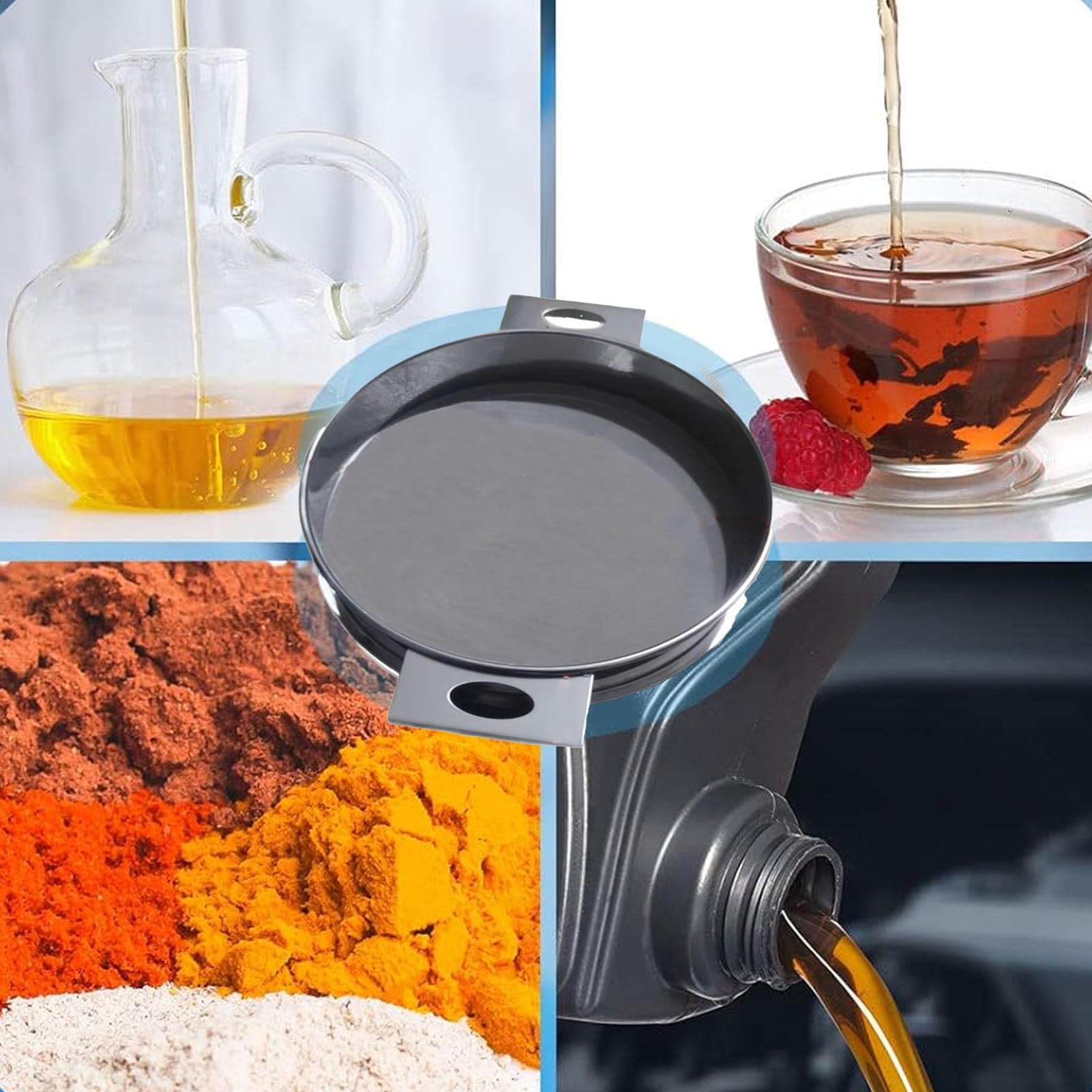 Genérico Tamiz de Malla Fina,Filtro de Cocina,Filtro de Polen,Tamices de Miel,Filtro de Malla de Acero Inoxidable, Filtro de residuos de Aceite,Filtro Redondo de Leche de Soja (Plata)