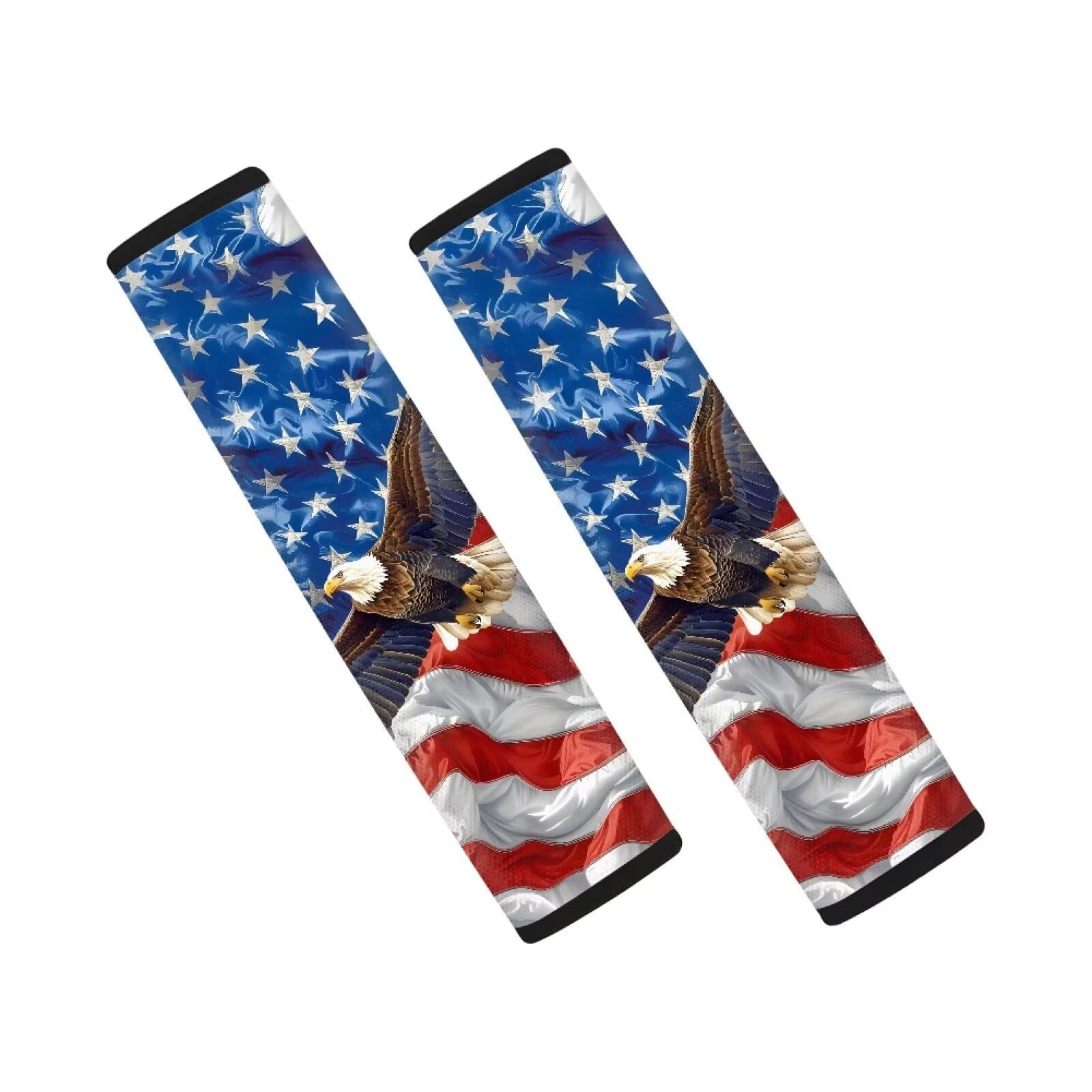 AFPANQZ USA Flag Automotive Seat Belt Covers Pads 2 Piece for Adults Kids Youth Car Accessories Safety Seatbelt Cushion Pillow Universal Fit Backpack Straps Pads