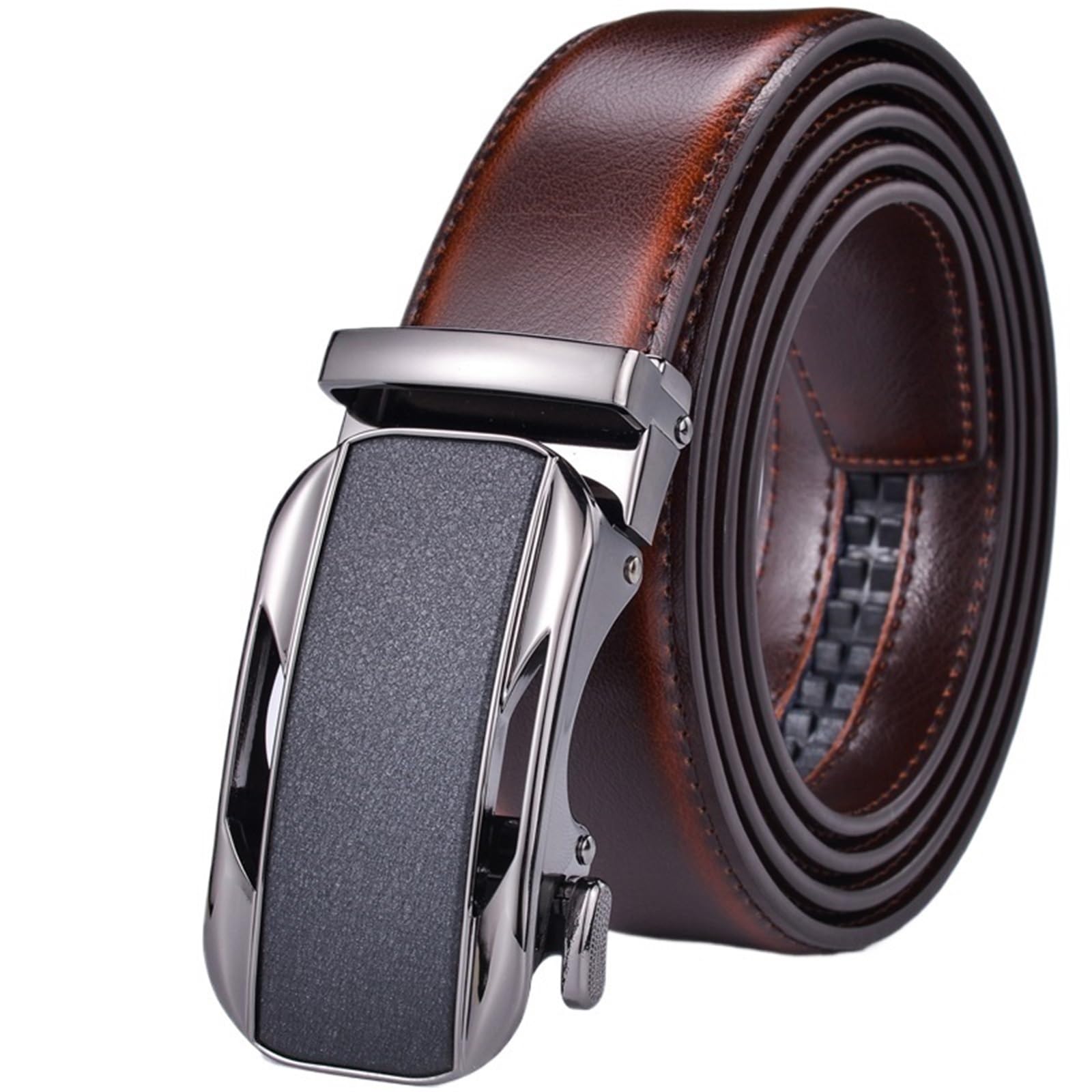 Cinture da Uomo Cinture in Pelle da Uomo con Fibbia Automatica(140cm,Color 1)