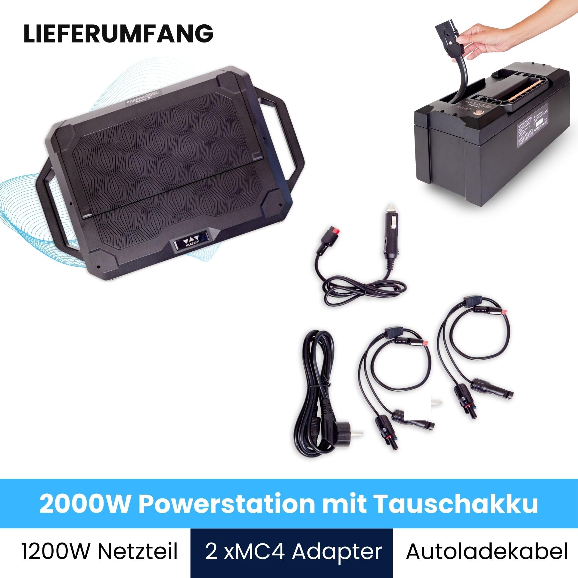Solargenerator Komplettset 2000W - KLARBEIT MP2000 | Mobile Solar  Powerstation 2.264 Wh | Outdoor Power Bank | Power Station fr Camping,  Notstrom : Amazon.de: Gewerbe, Industrie & Wissenschaft