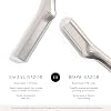 Tweezerman Dermaplaning Razor Facial Razor with 3 Spare Blades Included, Stainless Steel, Replacement Blades Available (4-Pack)