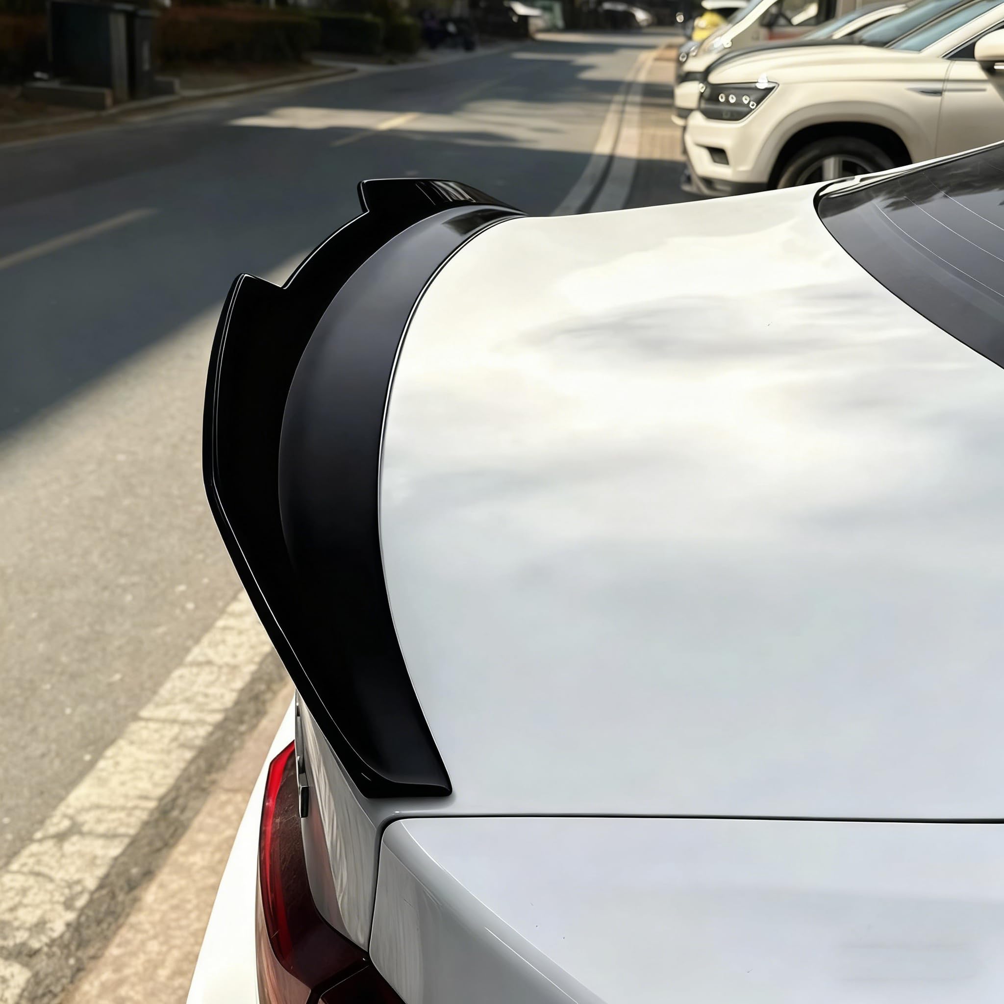 MUTUSAISI Aileron becquet arrière pour Mercedes Benz Classe C W206 2022-2025 C200/ C220/ C300/ C400/ AMG C43/ C63,Noir Brillant de Coffre Spoiler de Course Accessoires