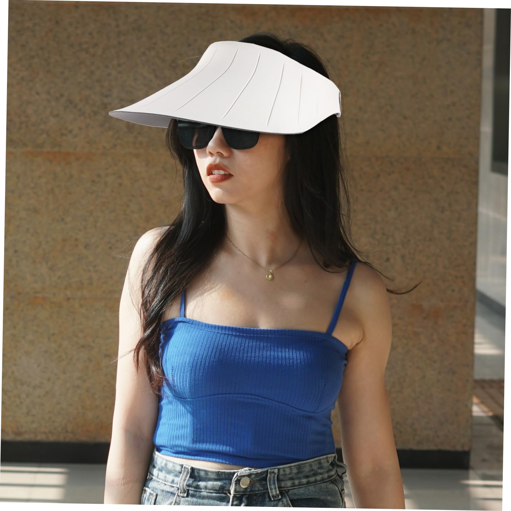 BESPORTBLE Gorra de Visera Sombrero de Cubo para Mujer Neto Sombreros y Gorras para Mujer Gorro Playa Mujer Viseras de Sol para Mujer protección UV Sombrero de Visera de Playa Nylon