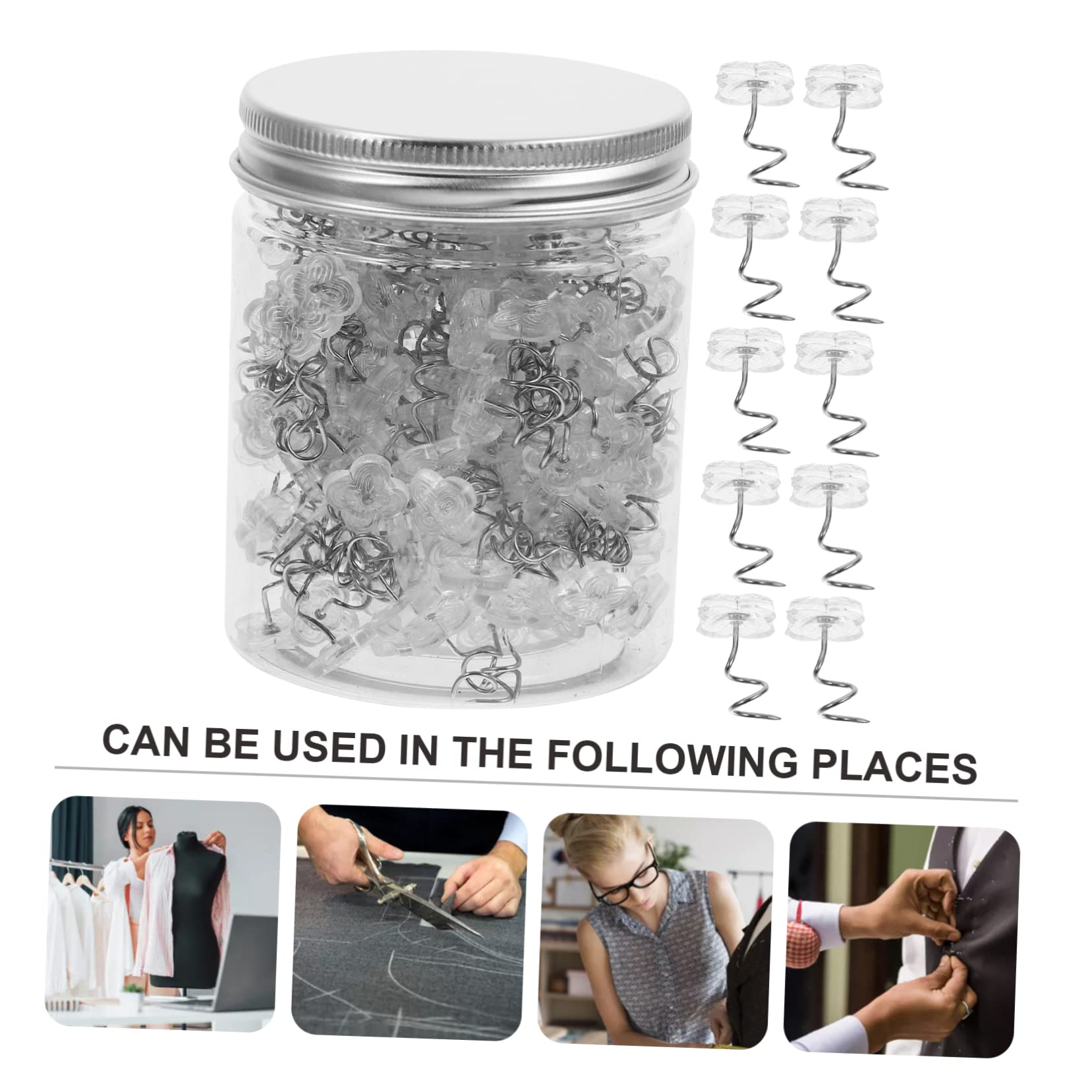 SHINEOFI 600pezzi Perni Locating Trasparenti Per Bouquet Da Sposa Spilli Per Cucito e Decorazioni Fai Da Te Per Cerimonie e Lavori Manuali