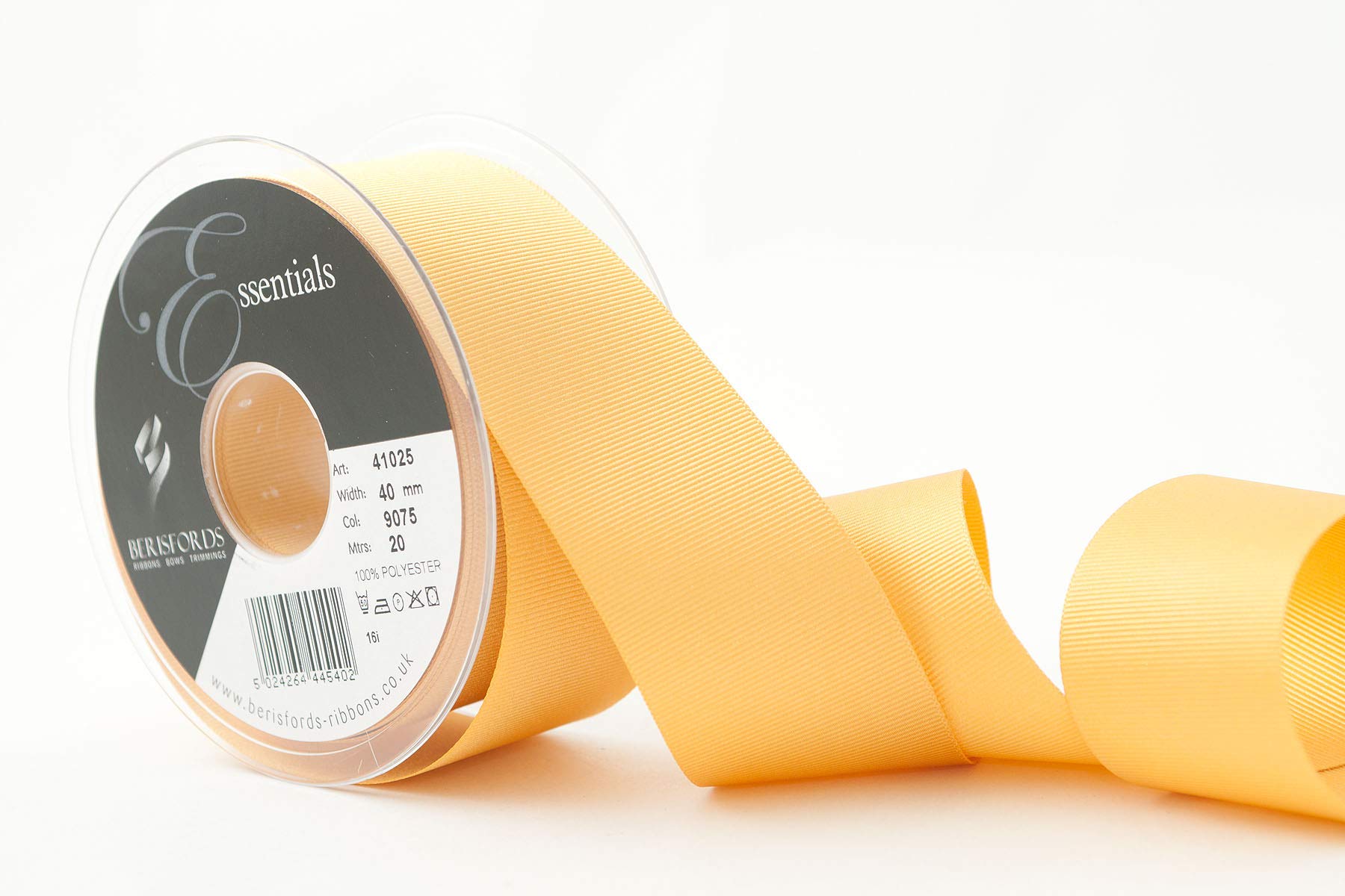 Berisfords 9075 Gold Grosgrain Ribbon