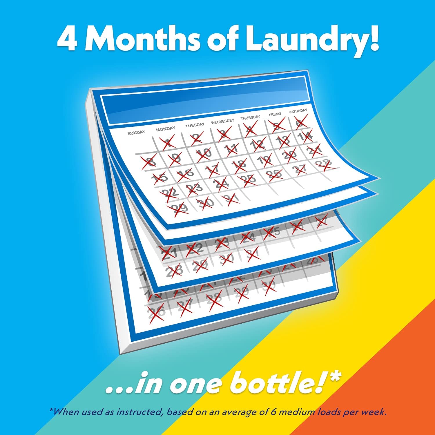 All Liquid Laundry Detergent, Stainlifter Fights Tough Stains, for Messy Fun Families, 2X Concentrated, 110 Loads