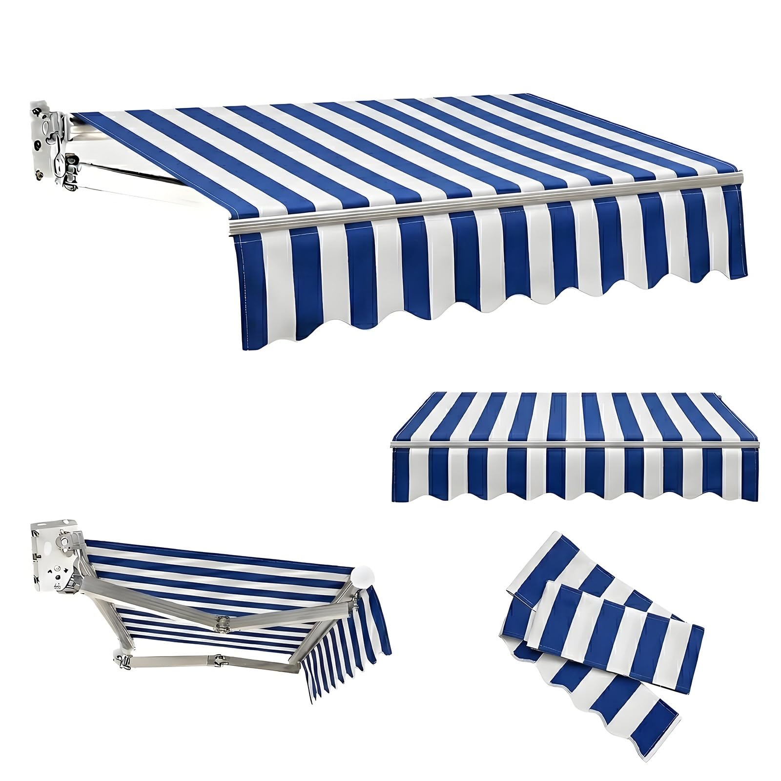 Toile de rechange pour auvent de terrasse 380 g/㎡ bâche durable haut de gamme