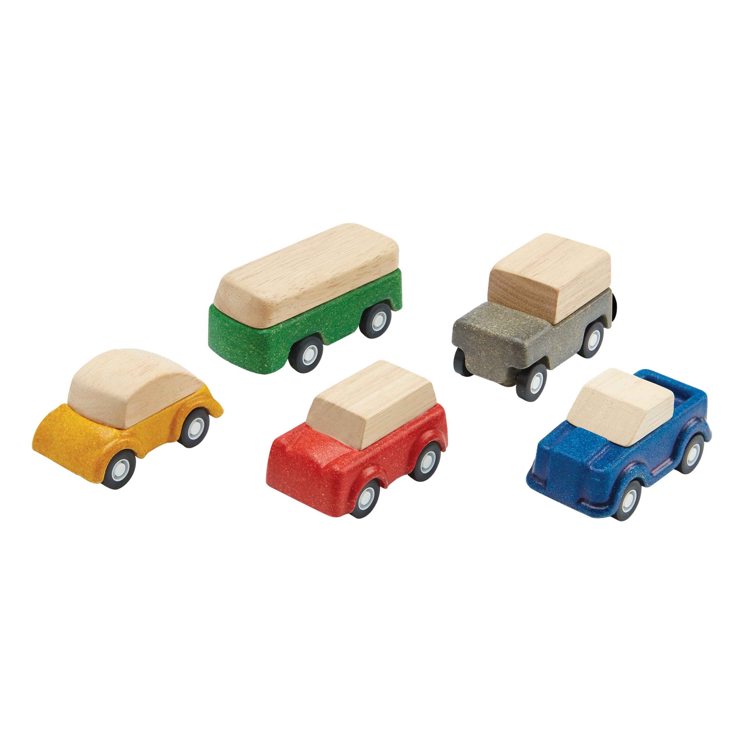 Plan Toys, Drewniane samochody, ekologiczne, dla niemowląt i dzieci w wieku od 2 do 6 lat