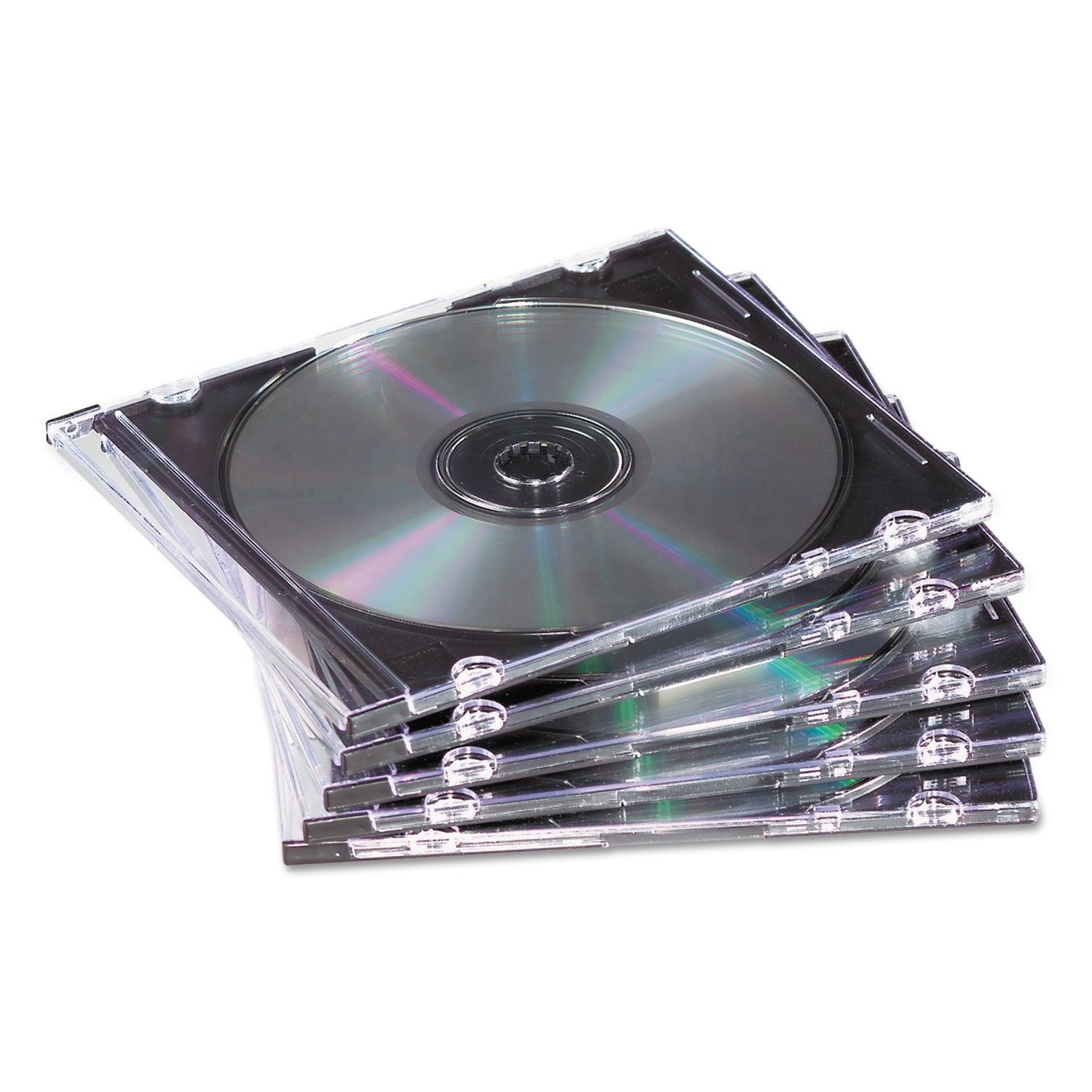 Fellowes 98330 NEATO Slim Jewel Cases, Clear/Black, 50-Pack