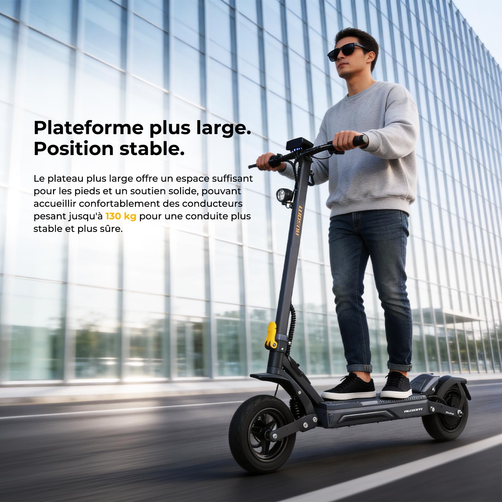 Ausom Gosoul 2 / L2 Max Trottinette Électrique Adultes, Autonomie 70KM/90KM, Freins à Disque avec E-ABS, Idéale pour Les Déplacements Urbains, 10" trotinette électrique Pliable Tout Terrain
