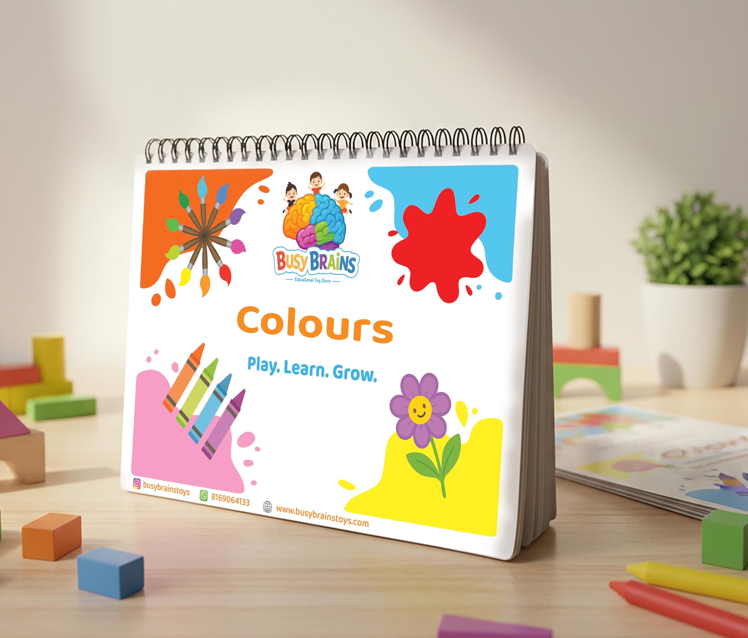 Montessori Colours Activity Binder & Busy Book for Toddlers (Ages 1–5) | Color Recognition | Educational Learning Toy | Velcro Activity Book-image-27