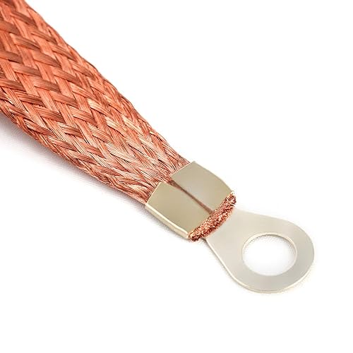 Miniatura 10 de QWORK Correa de tierra de cobre trenzada universal de 11.4 pulgadas, para motor resistente, 10 unidades