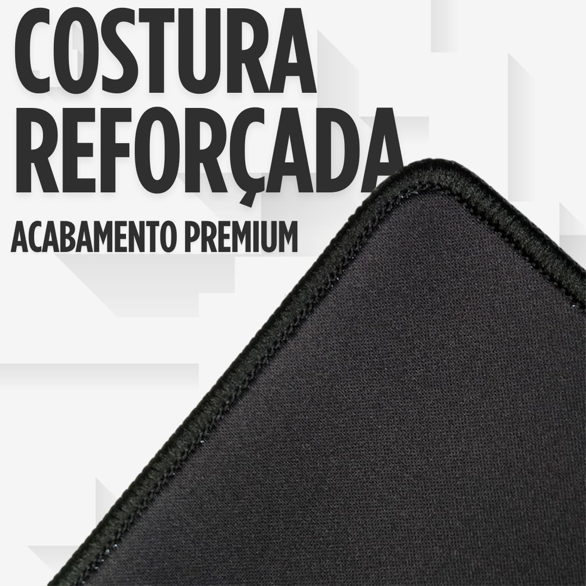 MousePad Gamer 90x40 Extra Grande Preto Black Base Emborrachada Lycra Densa Speed Rápido Premium