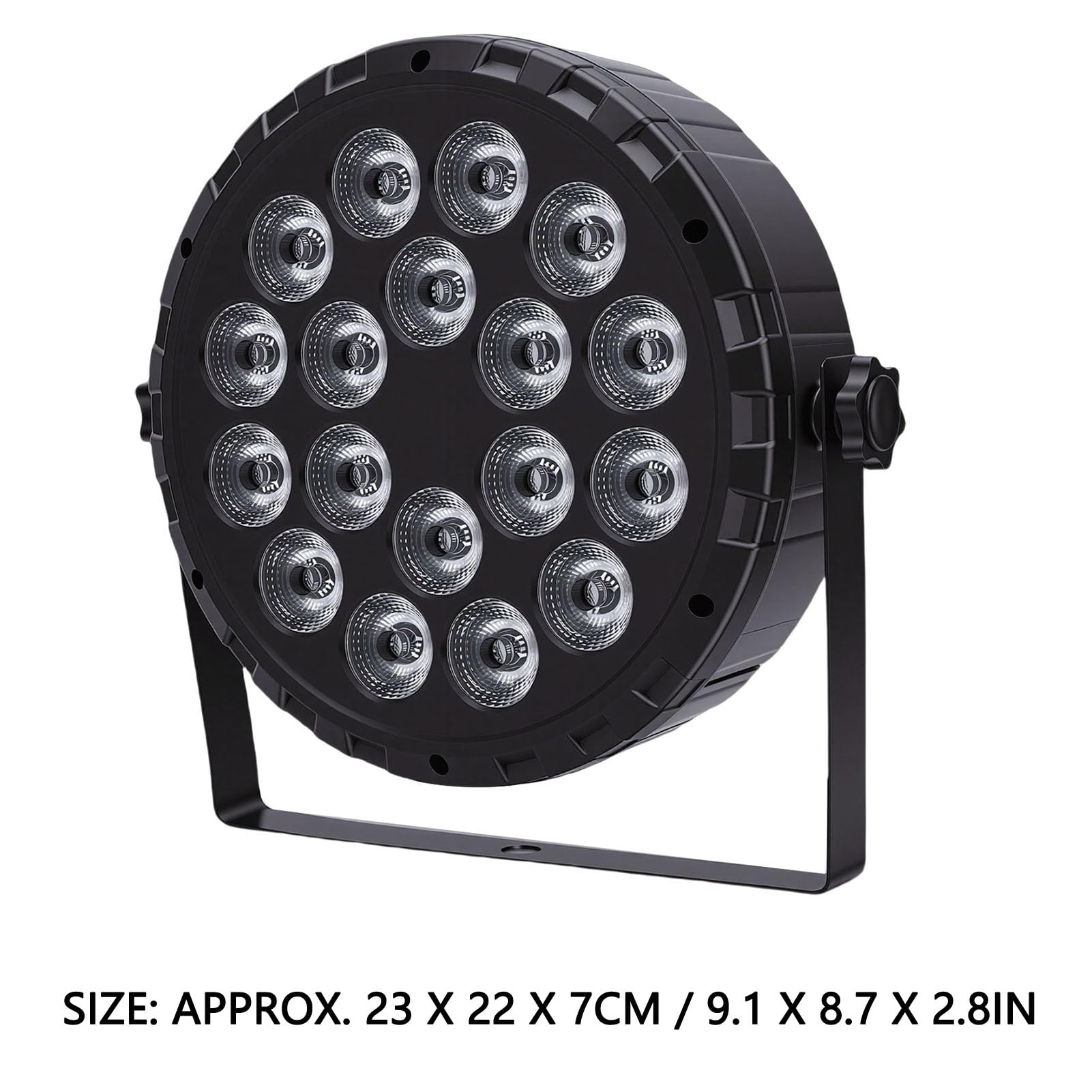 Fafeicy Luce par a LED da 60 W, Luce da Palco RGBW con Telecomando, 18 LED 4 in 1 per Attrezzatura DJ per Matrimoni, Lampada per Feste Attivata Dal Suono con Angolo del Fascio di (Spina UE 220V)