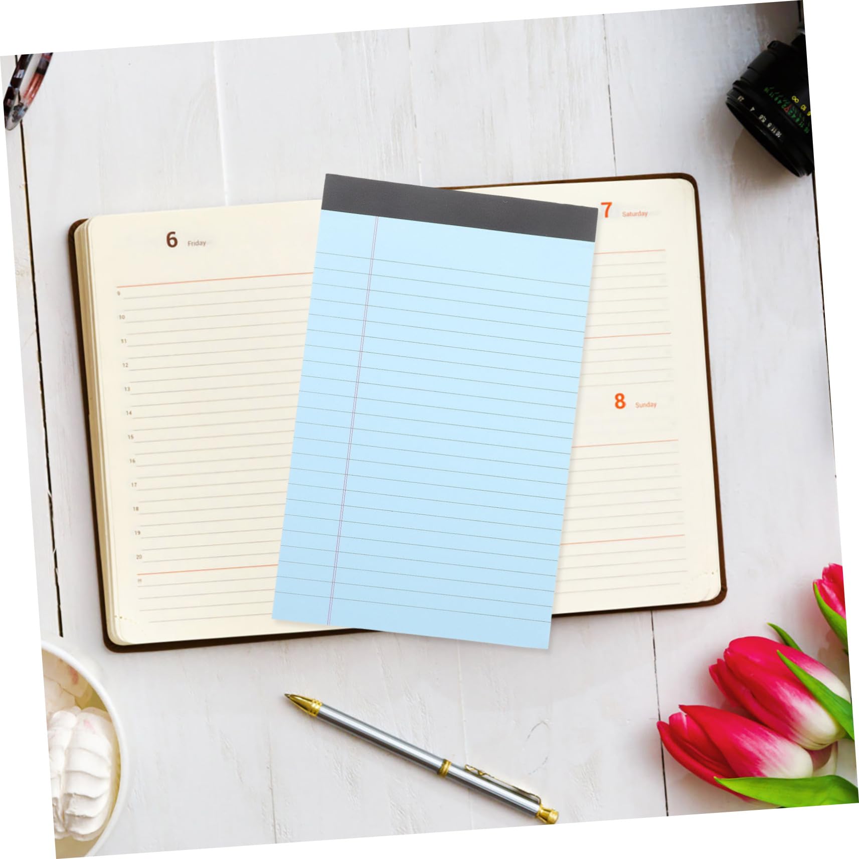 8 Pièces Notes Tearable de Carnets Lignés pour Bureau Fournitures de Bureau Élégantes Épais Design Simple pour Étudiants