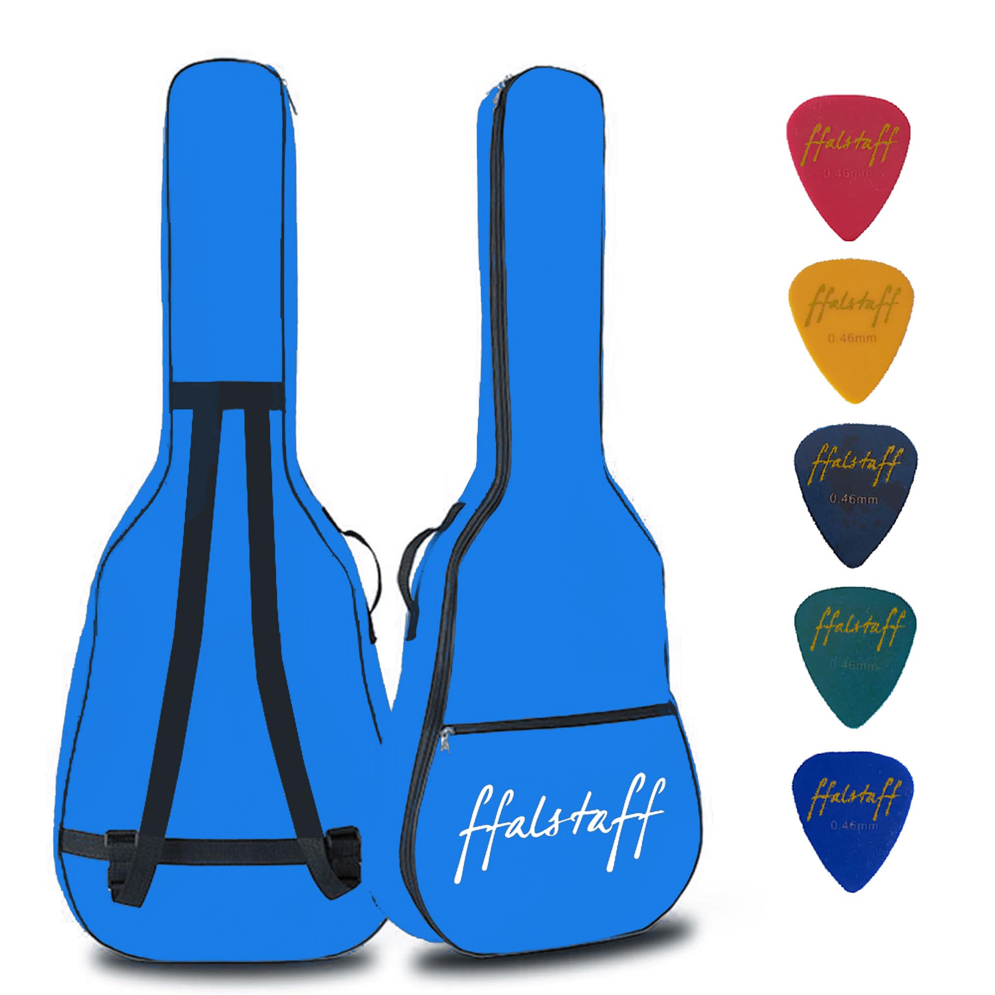 ffalstaff Funda para guitarra clásica y acústica, 39 pulgadas, color azul