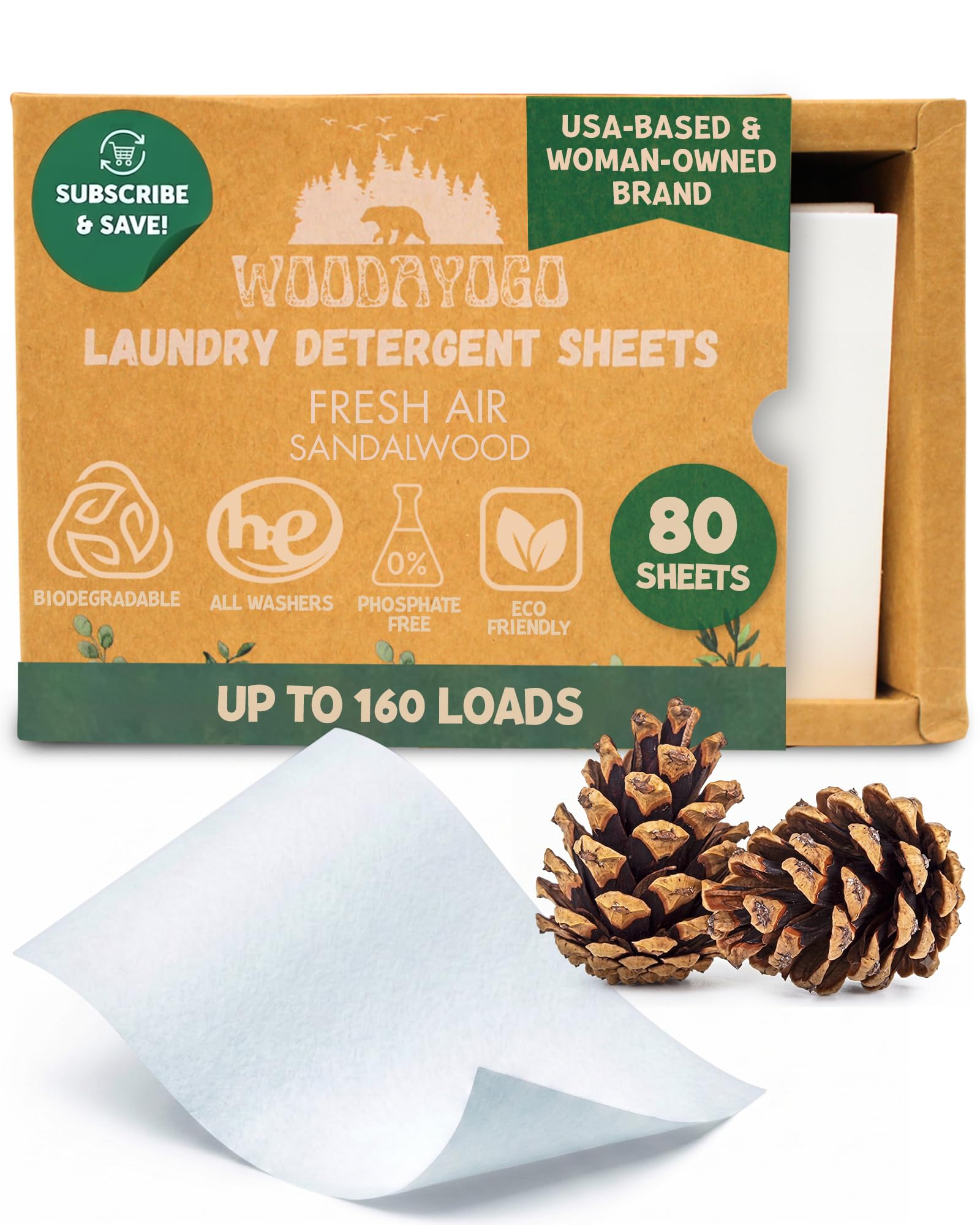 Woodayogo Laundry Detergent Sheets