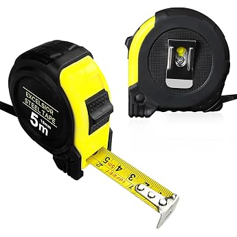 Gentpovth Pack of 2 Drop-proof Tape Measure with Shockproof Rubber Coating - Robust Professional Steel for a Wide Range of Measuring Tasks in Household Crafts Industry