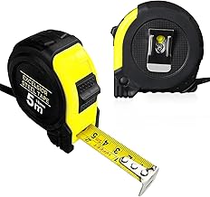 2 x 5m Professional Heavy Duty Tape Measure with Anti-Shock Rubber Coating, British Metric Tape Measurer, Compact Durable, Easy to Store, for Measuring in Different Contexts