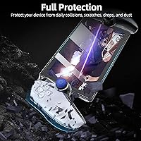 Vista 4 de Funda protectora mejorada para PlayStation Portal con protector de pantalla y joysticks, funda de policarbonato duro ultra transparente