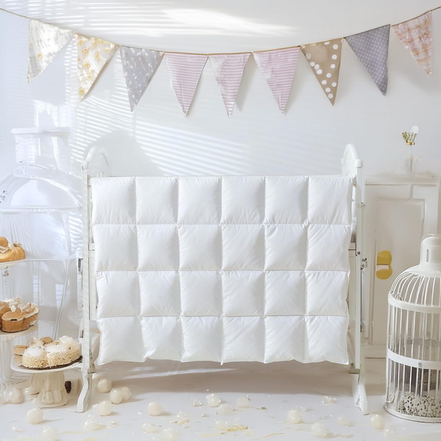 Value Comfort Home Anti-Allergy Cot Bed Duvet with Pillow, Hollowfiber Filling, 4.5/7.5/9 Tog, Machine Washable (7.5 TOG + Pillow)