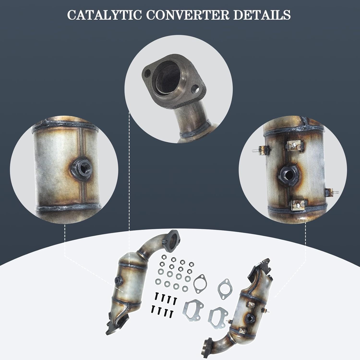 Front and Rear Catalytic Converter Compatible with 2011-2019 Do-dge Grand Caravan Journey Avenger, for Chrysler Town & Country, 200, for R-outan & Ram C/V, 3.6L Replace 674-120 674-121