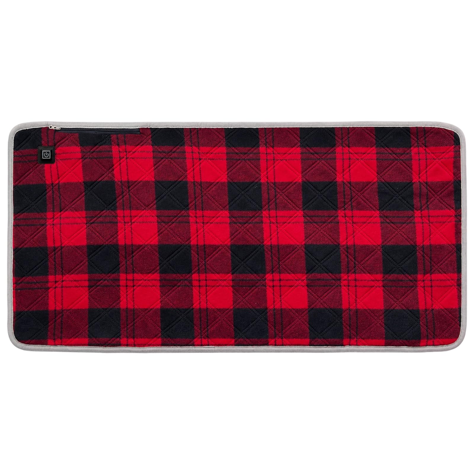 Cuscino riscaldante elettrico a quadri, USB, 89,9 x 45 x 1,5 cm, 4 zone di riscaldamento, 3 temperature regolabili, per sacco a pelo, sedia da ufficio, auto, animali domestici, campeggio all'aperto