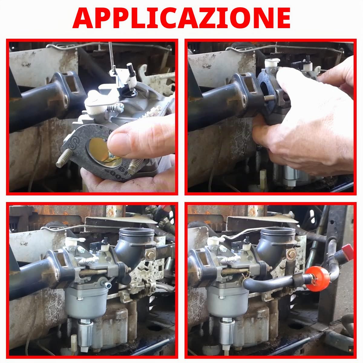 ZAMDOE 799727 698620 Sostituzione carburatore per Briggs & Stratton 794572 14HP 15HP 16HP 17HP 17,5 HP 18HP Intek Motori Trattore Tosaerba Nikki Carb con Filtro dell'Aria Candela