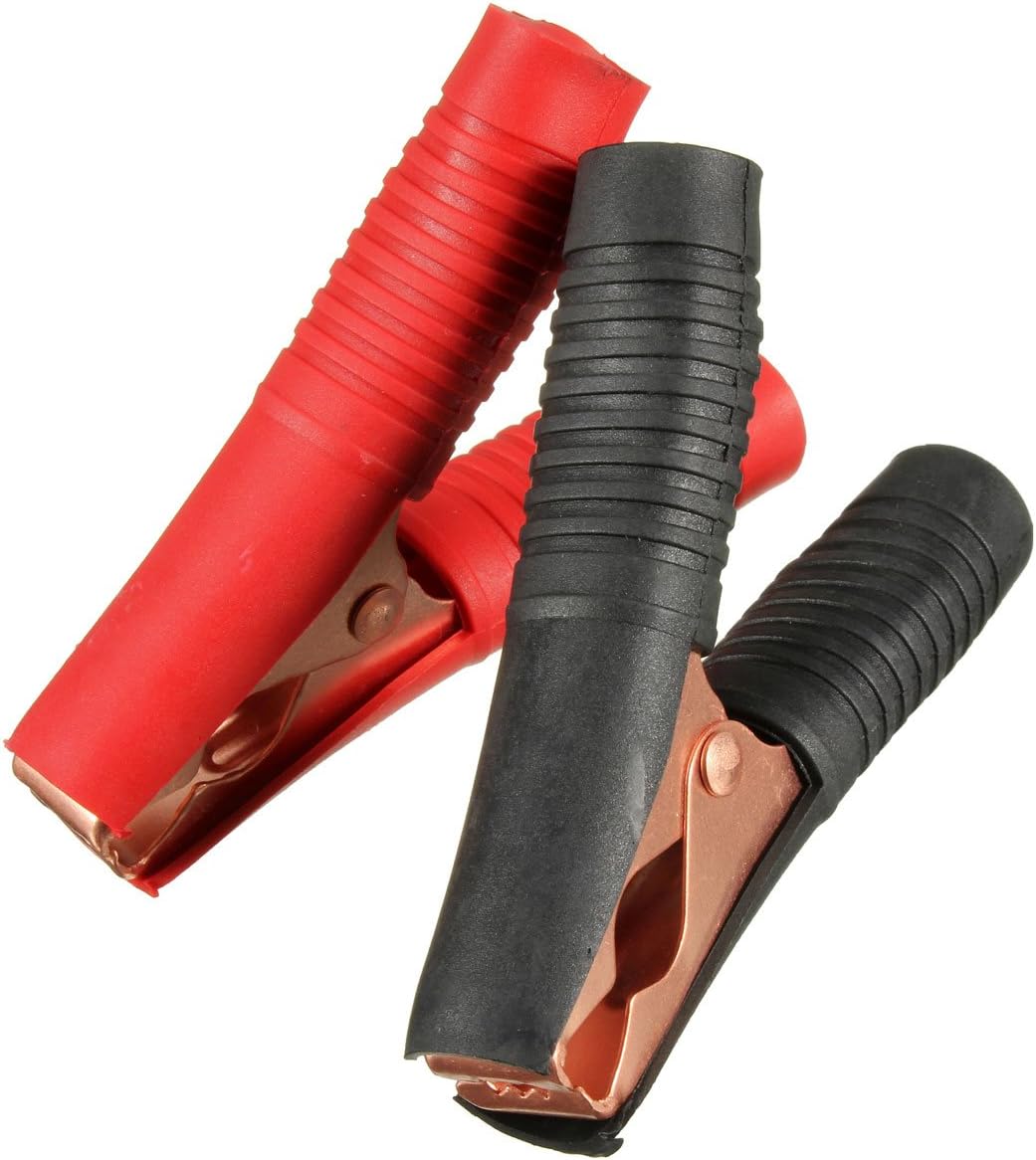 Insulated Alligator Clips 4-Pack, Jumper Cables Clamp 100A for Charging and Testing Batteries Crocodile Clamp Car Battery Charger Clamps Power for Car Auto Vehicle Boat