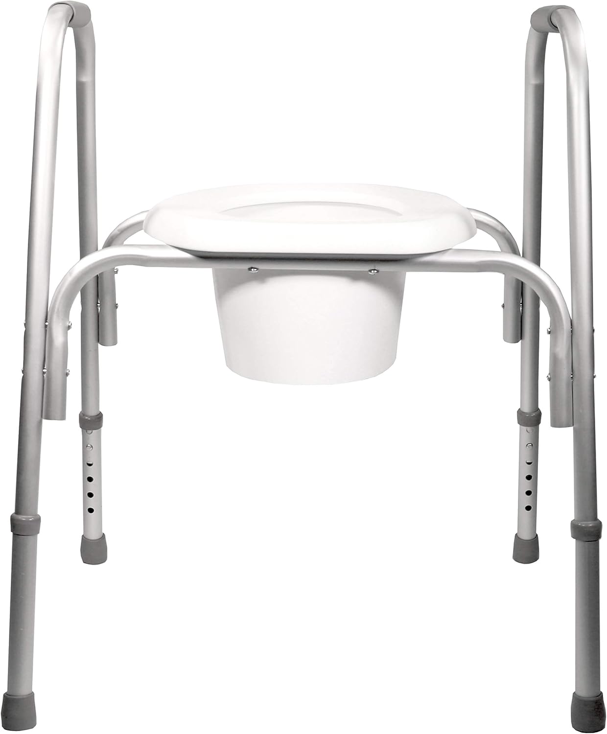 PCP Extra-Wide Raised Toilet Seat and Safety Frame, Two-in-One, Adjustable Height, Elevated Lift Bowl, Wide