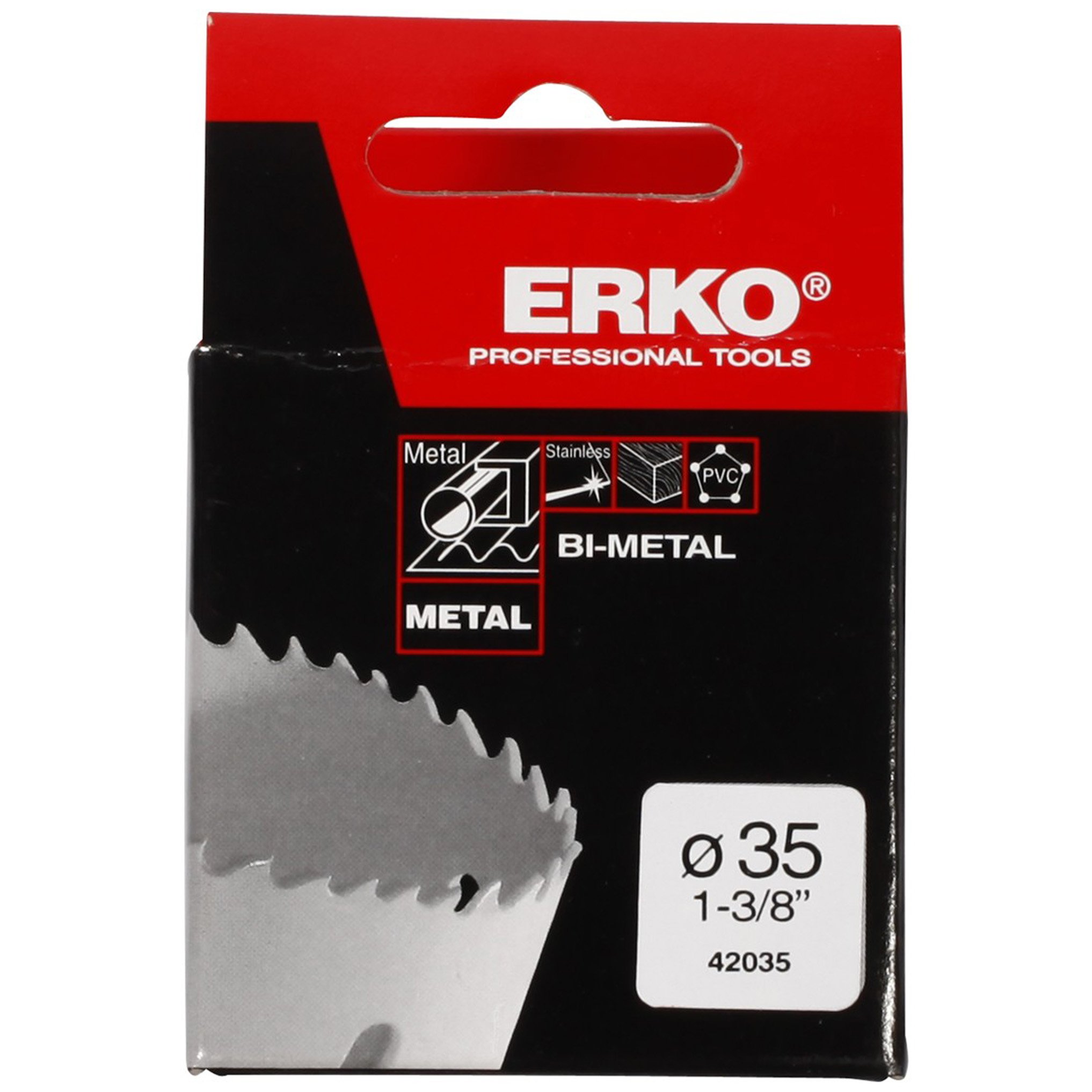 Trépan BIMETAL erko 42035 diam. 35mm | Scie trépan HSS bimétal au cobalt - 35 mm - Erko